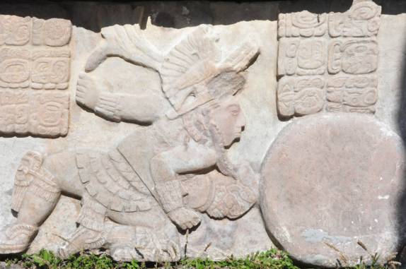 Grifos mayas em Toniná, em Ocosingo - Chiapas, no sul do México